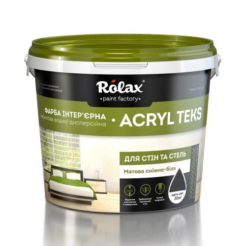 Краска интерьерная водоэмульсионная Rolax Акрилтекс 1,4 кг (28/82)