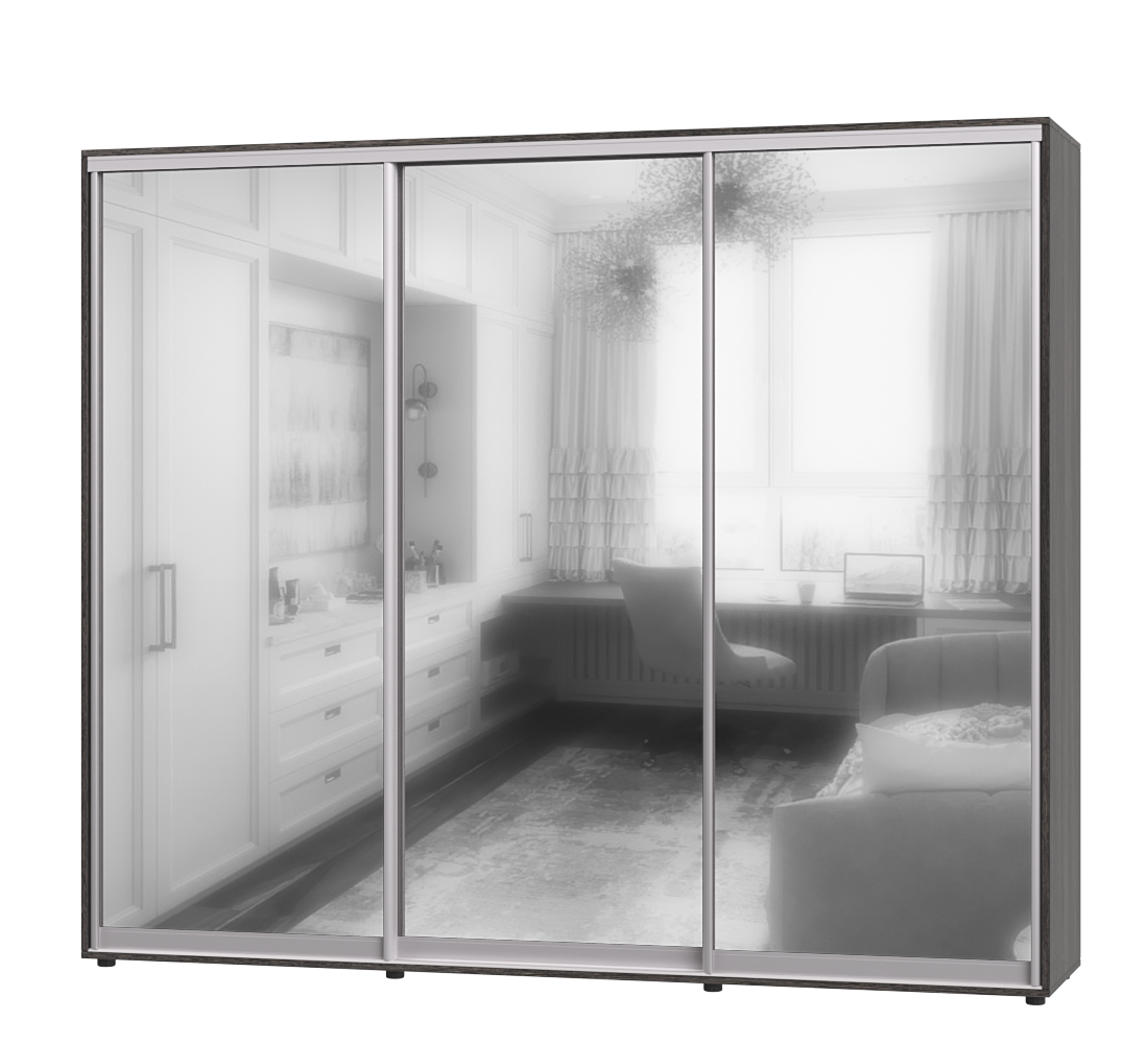 Шкаф-купе трехдверный Эверест ШК-05 260х60х220 см Венге Аруша (07584) Шкаф-купе трехдверный Эверест ШК-05 260х60х220 см Венге Аруша (07584)