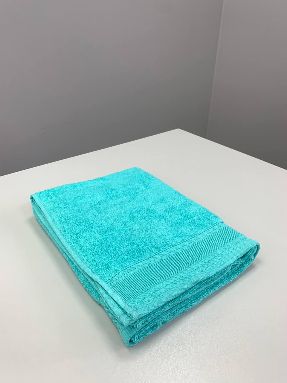 Рушник махровий з бордюром 400г/м2 70х140 см Бірюзовий (9900192) - фото 8