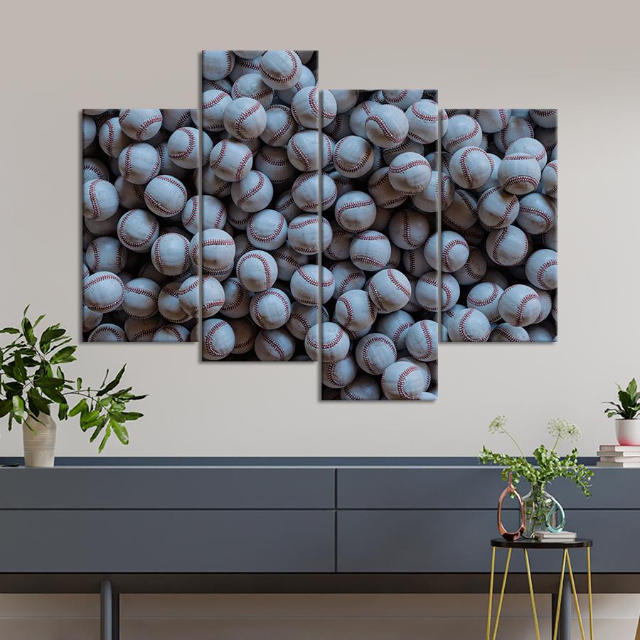 Картина спорт Фон из бейсбольных мячей 149x106 см (A1226-4)