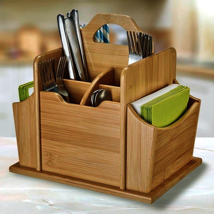 Подставка для столовых приборов из дерева Элеганте Сиена (Псп-005105)