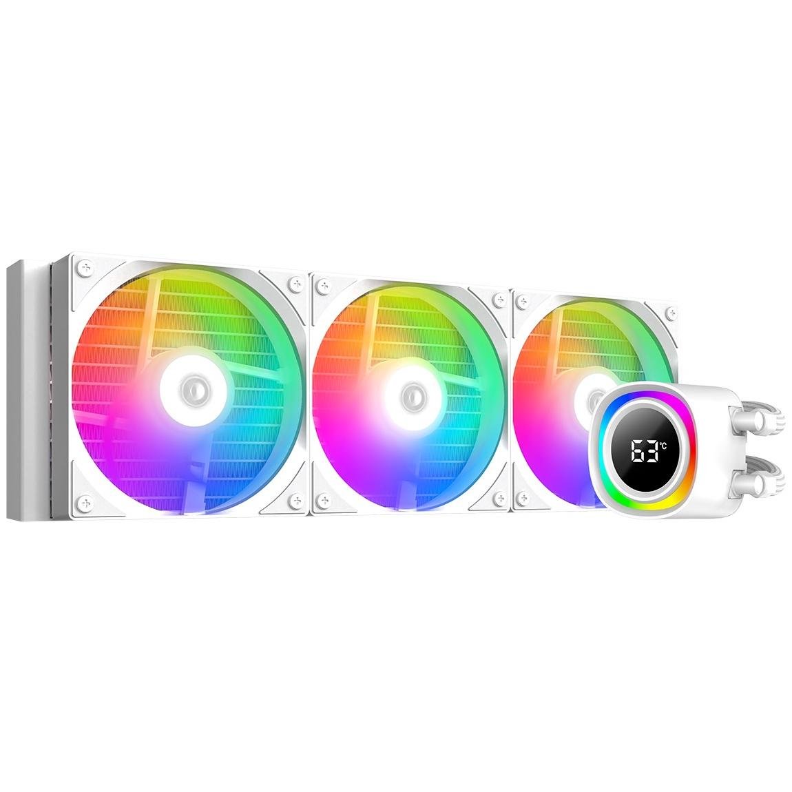 Система водяного охолодження ID-Cooling FX360 TD із цифровим дисплеєм White (30492015)