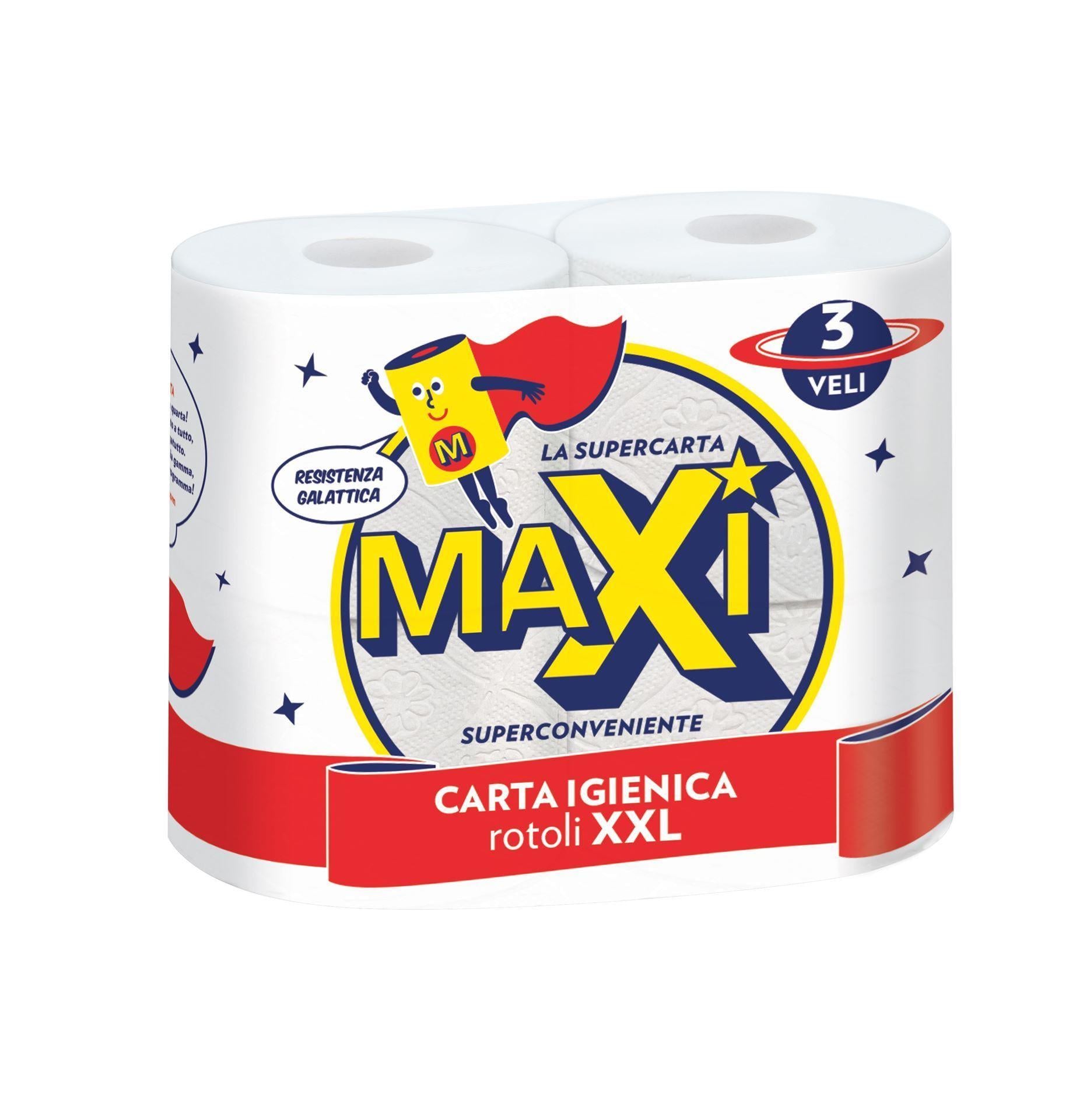Туалетний папір Maxi XXL тришаровий 17,98 м 12 мм шт Білий (MAX25)