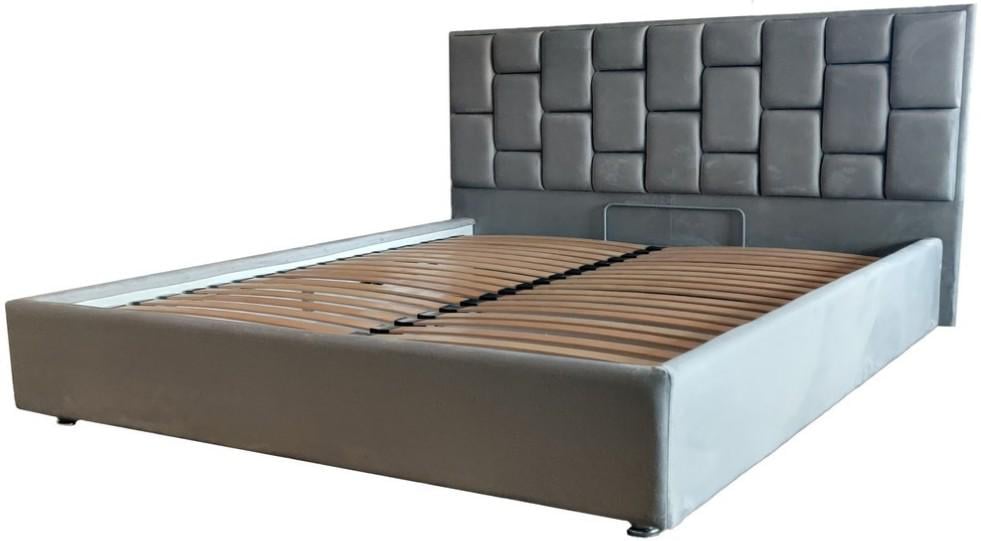 Кровать двуспальная Royal Comfort Allure с подъемным механизмом и нишей для белья 180x200 см Серый (bnb_0515)