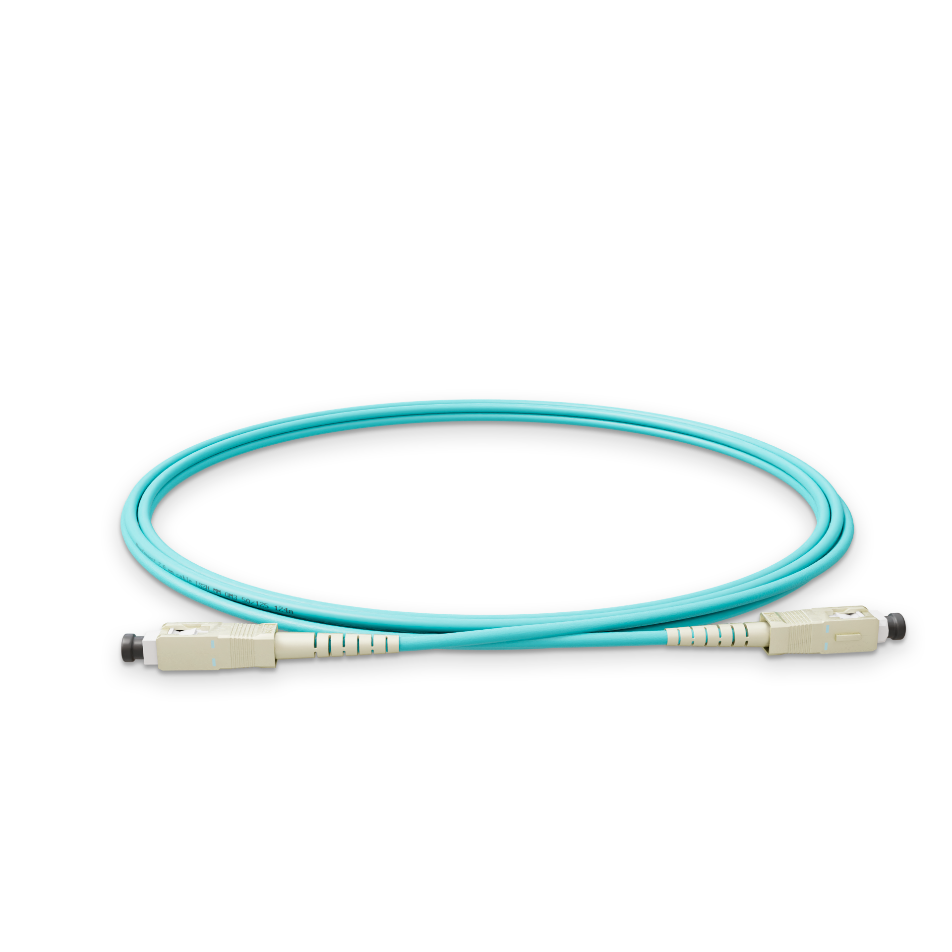 Патч-корд оптический Simplex NanoConnect SC/UPC-SC/UPC LSZH Multimode OM3 MM 2 мм 1 м Бирюзовый (13001)