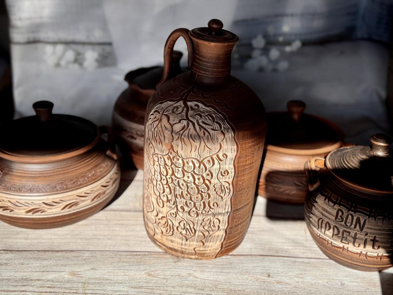 Кувшин глиняный Виноградная лоза 4 л (2565754154) - фото 8