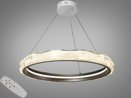 Люстра подвесная LED Diasha с пультом 66 Вт 60 см. Шампань (MD3528/600CG)
