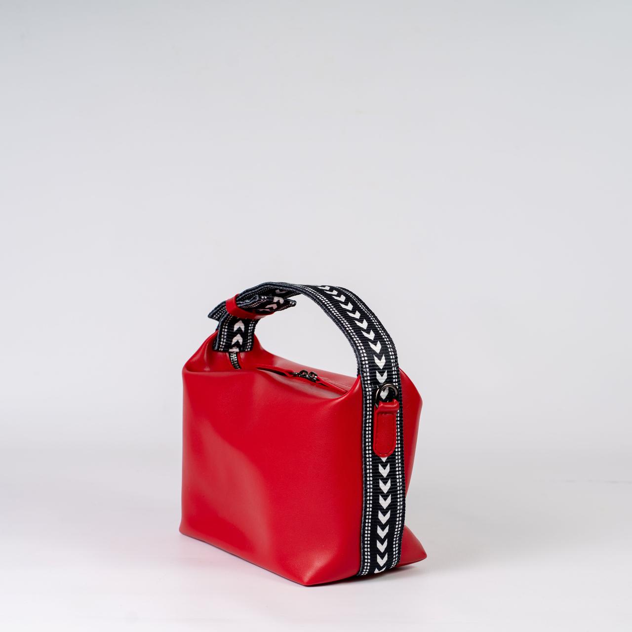 Сумка женская почтальон с длинным ремешком KVITUCHA № 53-24 Красный - фото 2