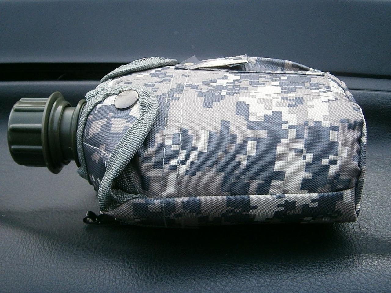 Фляга армійська US Army bottle Max Fuchs пластикова в чохлі 1 л Піксель (903319636) - фото 3