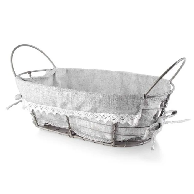 Хлебница металлическая Flora Серый (30419)