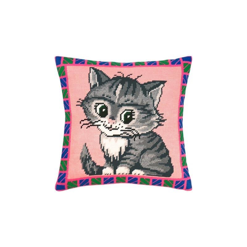 Набор для вышивания крестиком подушки Чарівниця V-36 Котёнок (7304)