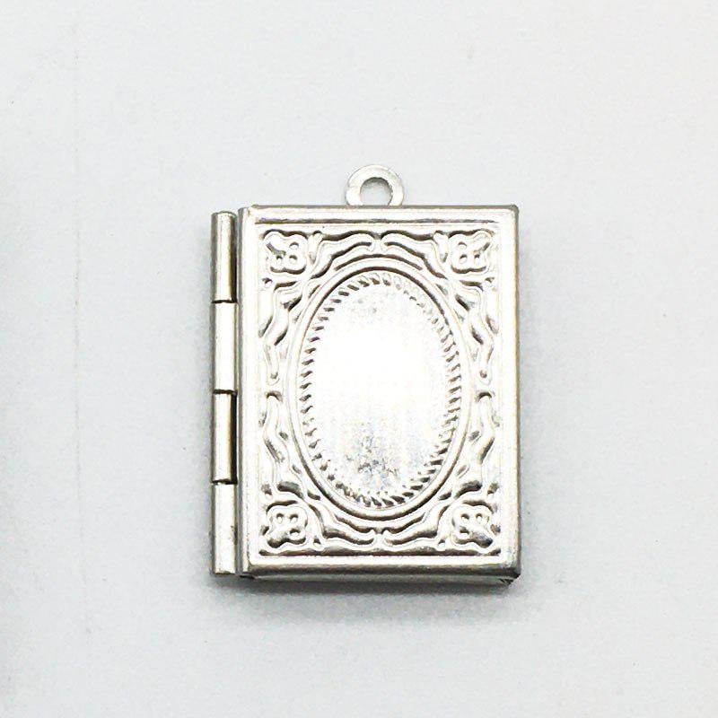 Медальон-подвеска в форме книги для фотографии или картинки на шею (R8042)