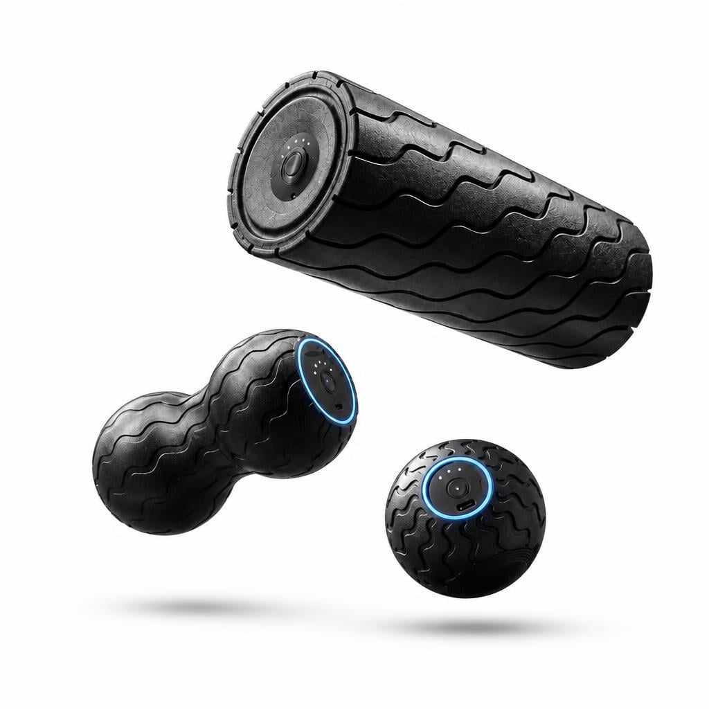 Комплект смарт-гаджетів Theragun Wave Roller Wave Duo і Wave Solo з Bluetooth для вібраційної терапії та мфр (WAVEROLLER-PKG-EU2)
