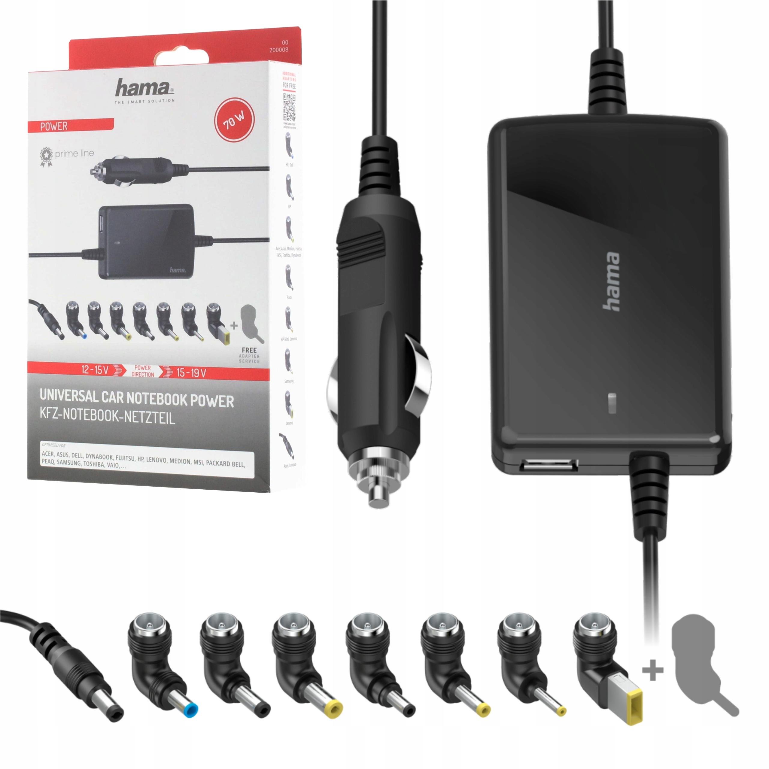 Адаптер питания для ноутбука Hama 12 V/70 W