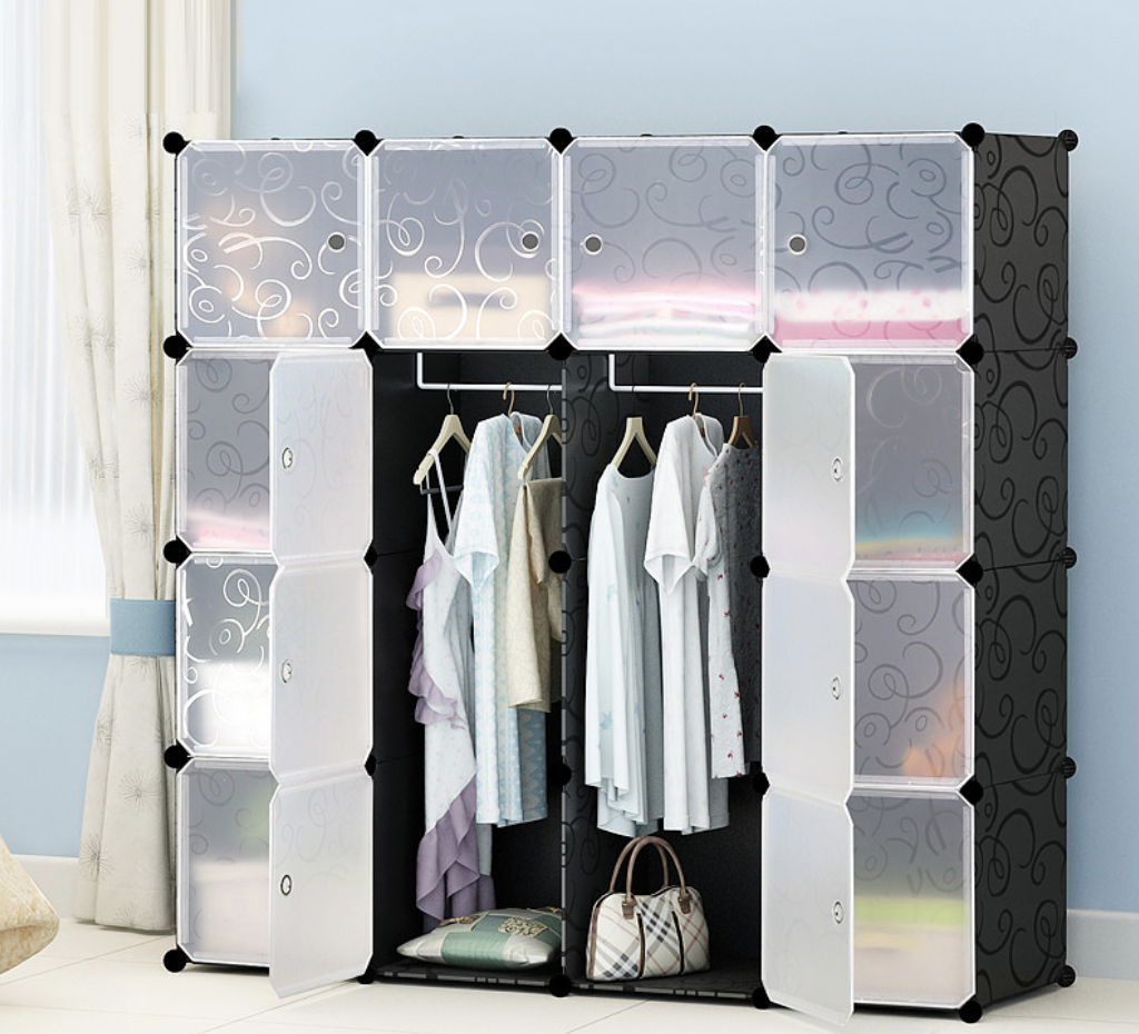 Шафа модульна пластикова для одягу та речей 16 секцій (Е500010)