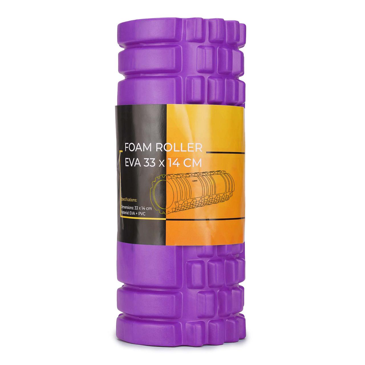 Масажний ролик Cornix EVA 33х14 см Violet (XR-0032) - фото 2 Масажний ролик Cornix EVA 33х14 см Violet (XR-0032) - фото 2