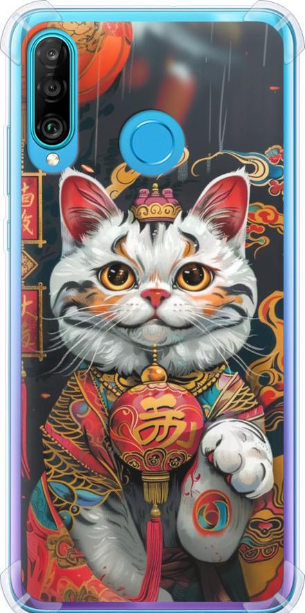 Чехол на Huawei P30 Lite China Cat v2 (6135sp-1651-42517) Чехол на Huawei P30 Lite China Cat v2 (6135sp-1651-42517)