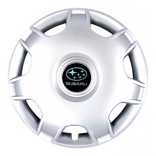 Автомобильные колпаки SKS 205 R14 с логотипом Subaru 4 шт. Серебристый