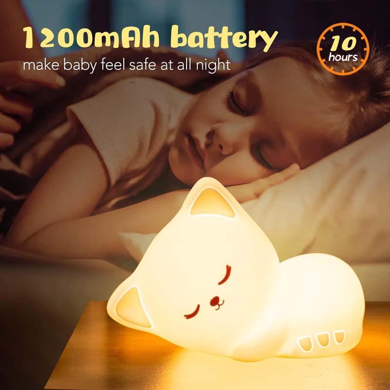 Нічник силіконовий Cat A16 1200 mAh White (00000065879_1) - фото 3