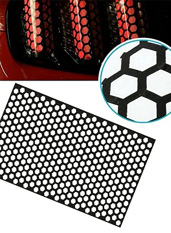 Наклейка сотовая защита для фар автомобиля (D00271) - фото 3 Наклейка сотовая защита для фар автомобиля (D00271) - фото 3