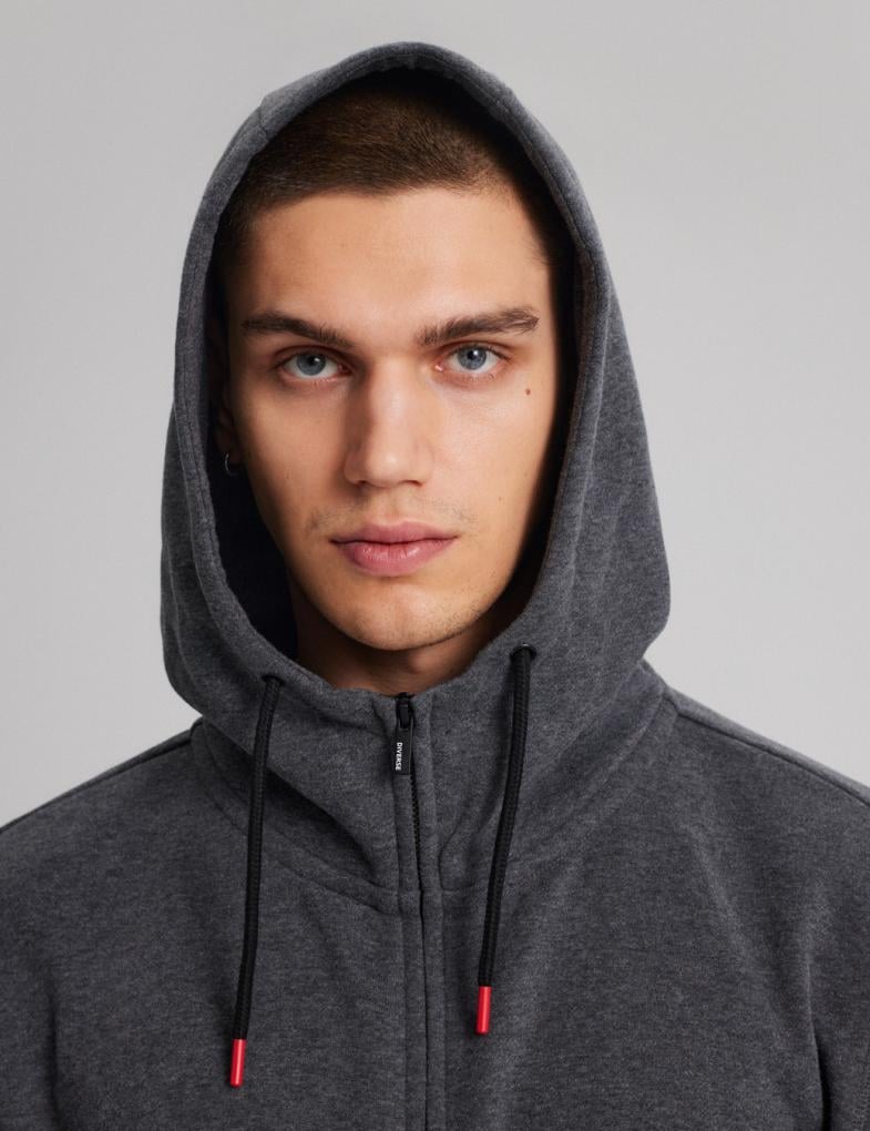 Толстовка чоловіча Diverse EVB HOODY 241 S Графітовий меланж (5902598948298) - фото 3