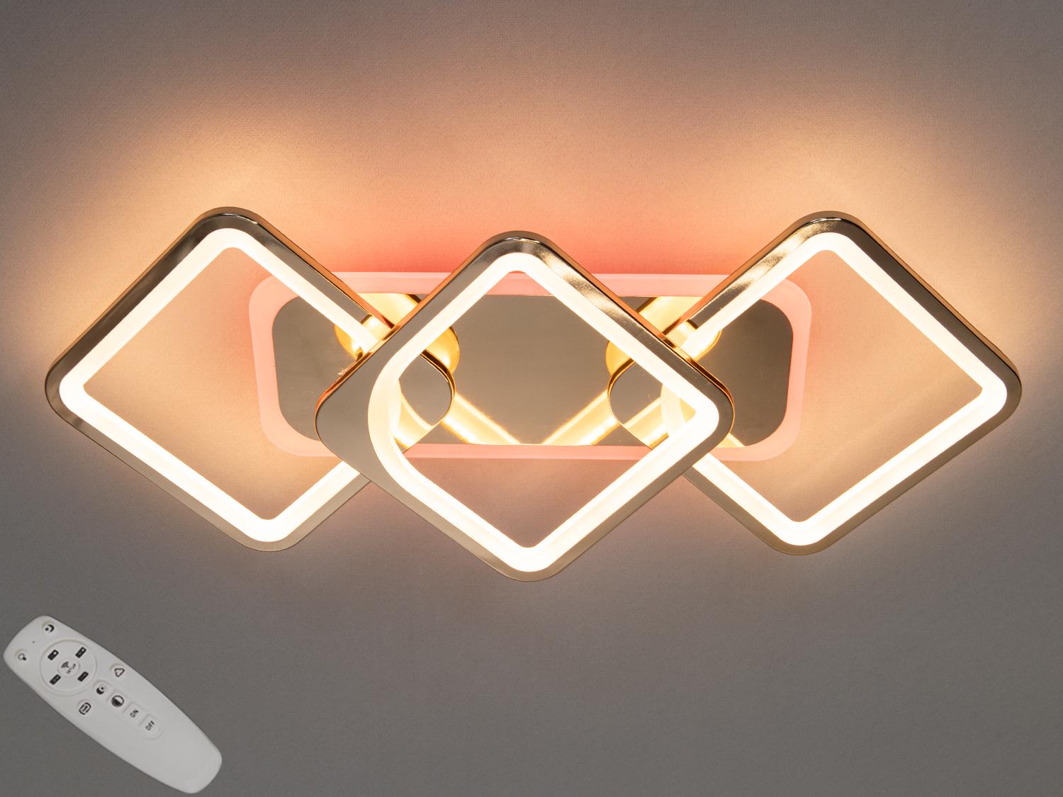 Люстра потолочная с димером и LED подсветкой 75W (8060/2+1G 3col dim) Люстра потолочная с димером и LED подсветкой 75W (8060/2+1G 3col dim)