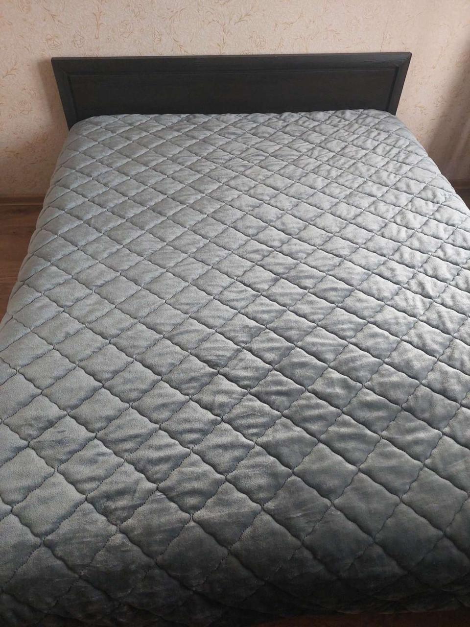 Покрывало евро Серый (32344)