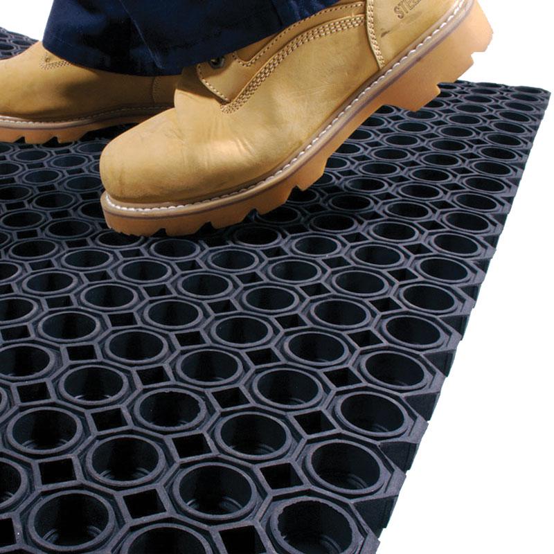 Брудозахисний килим Октагон комірчастий гумовий 1000х1500х22 мм - фото 5 Брудозахисний килим Октагон комірчастий гумовий 1000х1500х22 мм - фото 5