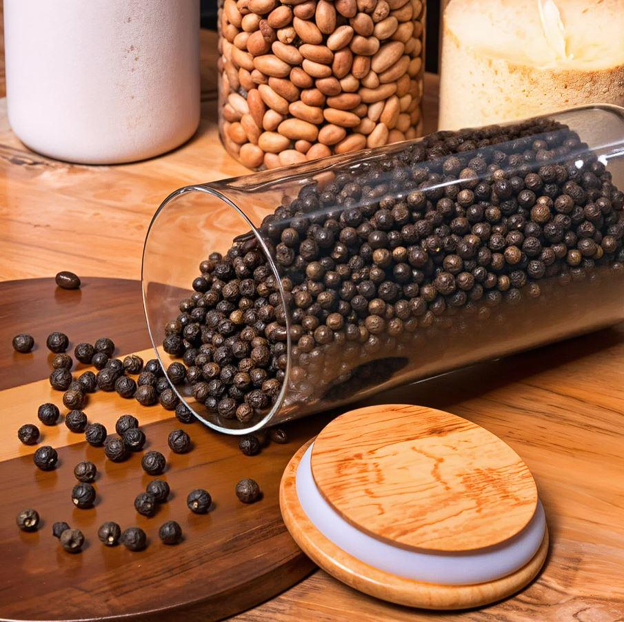 Контейнер скляний Orbita з бамбуковою кришкою 0,2 л 4,7x15 см - фото 4 Контейнер скляний Orbita з бамбуковою кришкою 0,2 л 4,7x15 см - фото 4