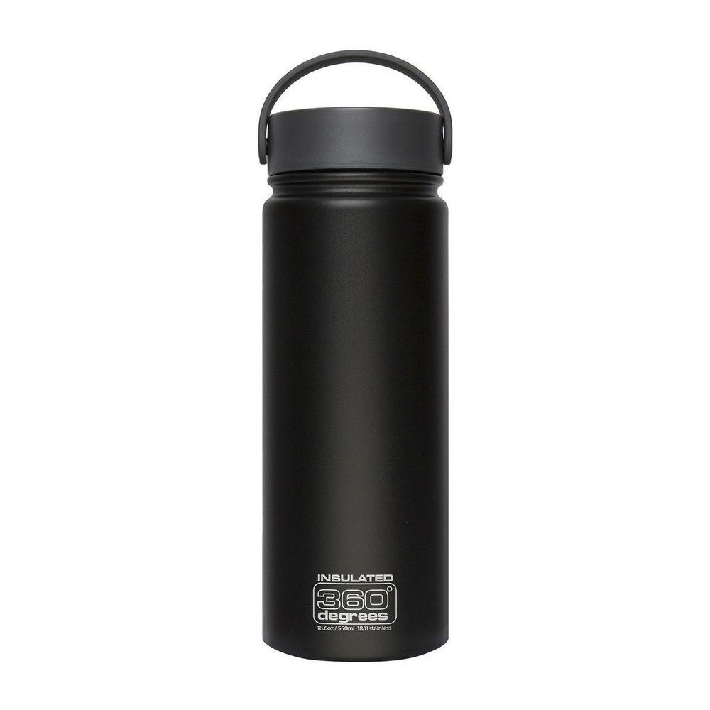Фляга 360° degrees Wide Mouth Insulated 550 ml Black (1033-STS 360SSWMI550BLK)