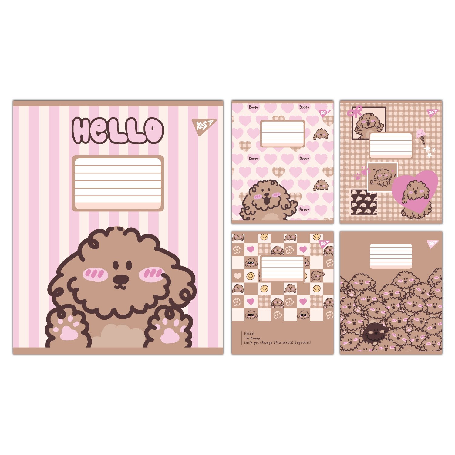 Набор тетрадей школьных YES Hello Puppy А5/12 линия 25 шт. (767806)