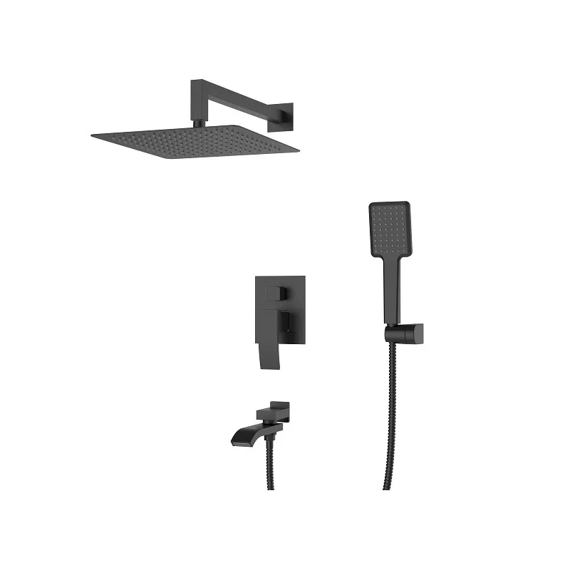 Душевая система встроенная KOER KB-66007-05 со смесителем Черный (KR3465)