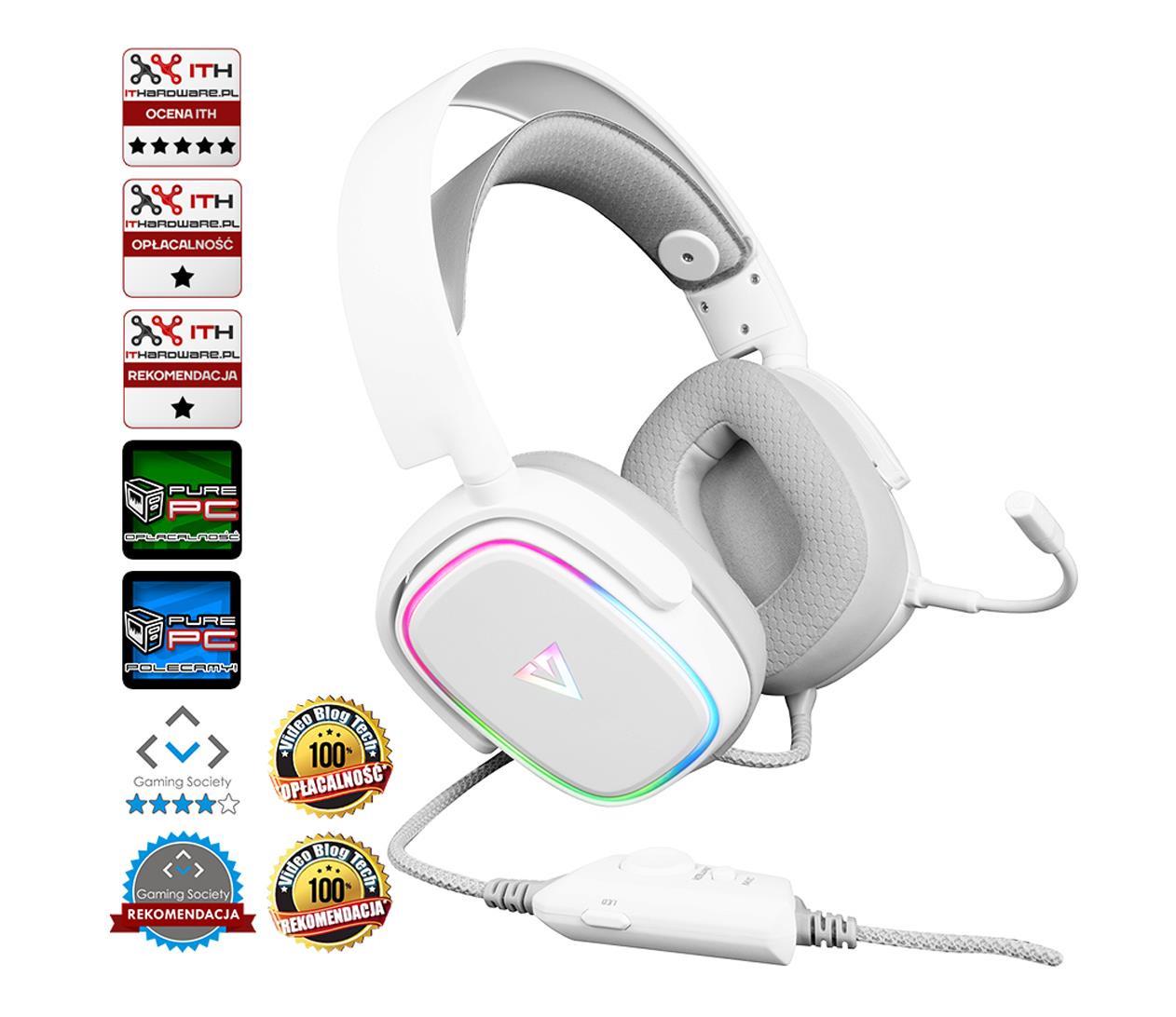 Гарнітура комп'ютерна Modecom MC-899 Prometheus White (S-MC-899-PROMETHEUS-200) - фото 2 Гарнітура комп'ютерна Modecom MC-899 Prometheus White (S-MC-899-PROMETHEUS-200) - фото 2