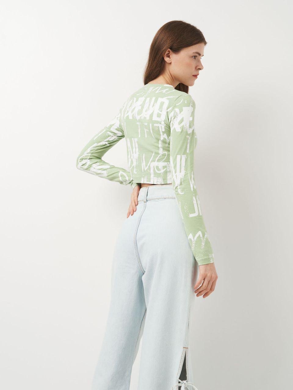 Футболка Forstime 796x40 довгий рукав жіноча M/L Зелений (191974-1)