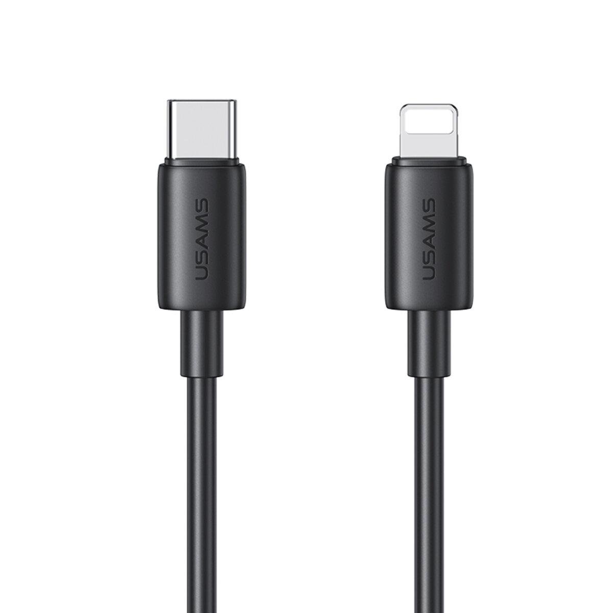 Кабель Usams SJ712 Type-C to Lightning 30W Fast Charging Data Cable 100 см Black (20799794)