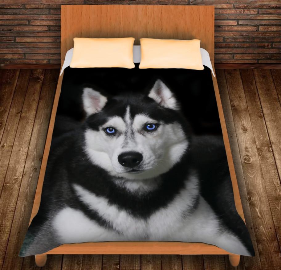 Плед с 3D принтом Хаски 150x200 см (epi_0297) Плед с 3D принтом Хаски 150x200 см (epi_0297)