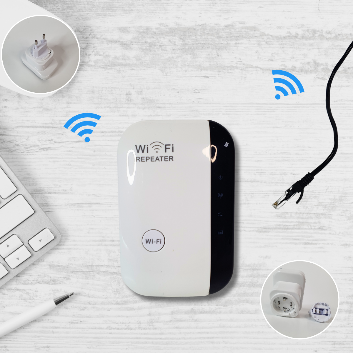 Підсилювач сигналу Repeater 802.11N/B/G Wifi бездротовий 2,4 Ггц до 300 Мб/с Білий (VEN-134) - фото 4