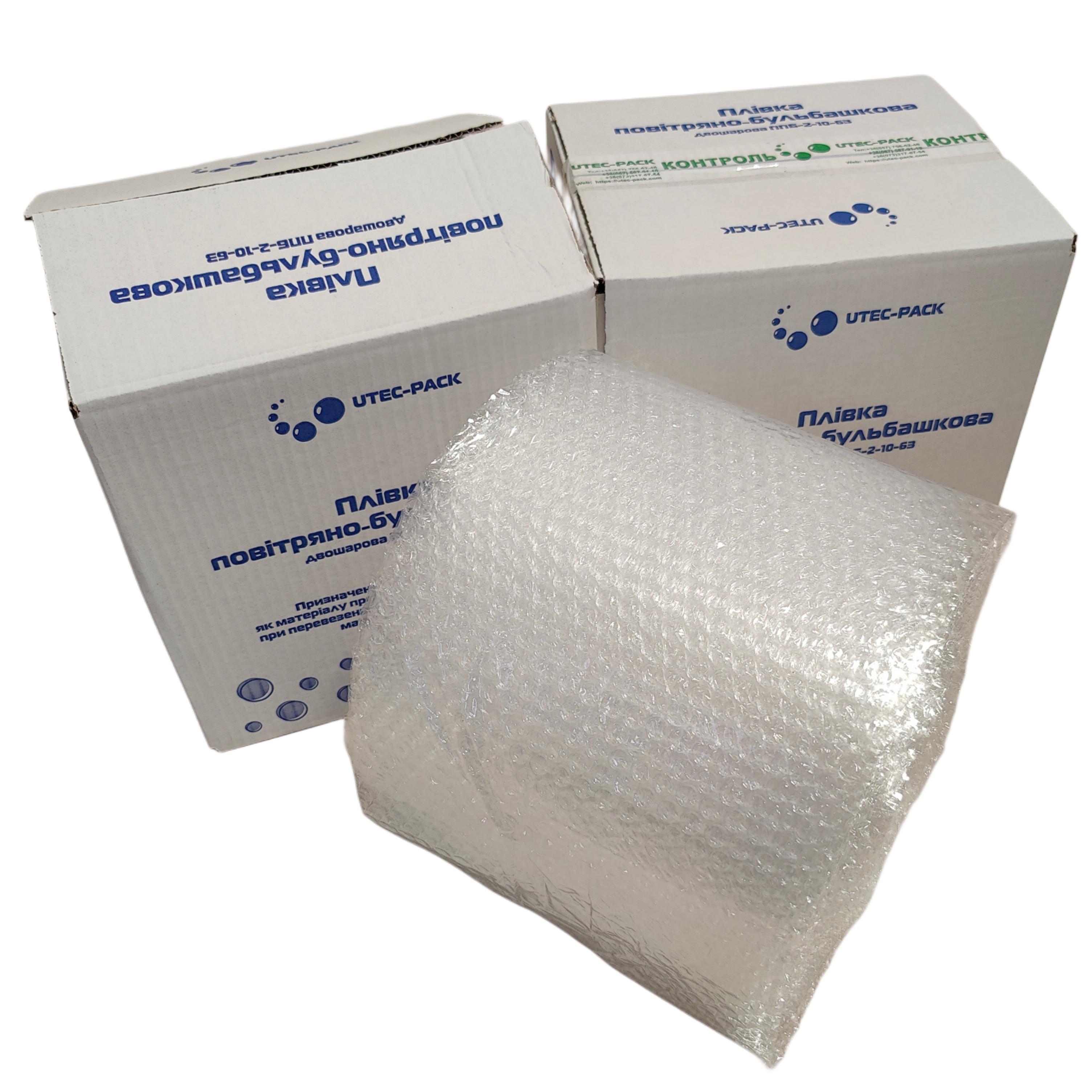 Воздушно-пузырчатая пленка для упаковки ЮТЕК 25х0,25 м 45 г/м2 Ø 10 мм (ППБ-2-10-45-1)