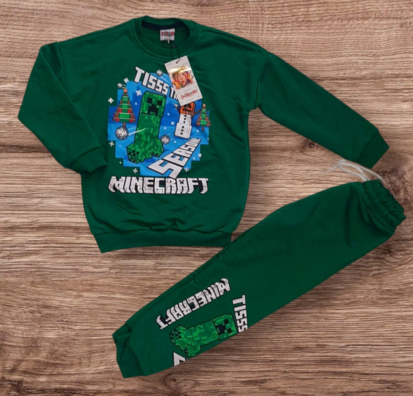 Костюм детский Minecraft зимний Крипер тринитка петля 104 см