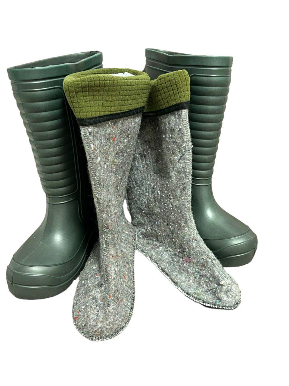 Чоботи зимові із шкарметками Jose Amorales зі вставкою р. 43-44 27 см Хакі (1522756927) - фото 5