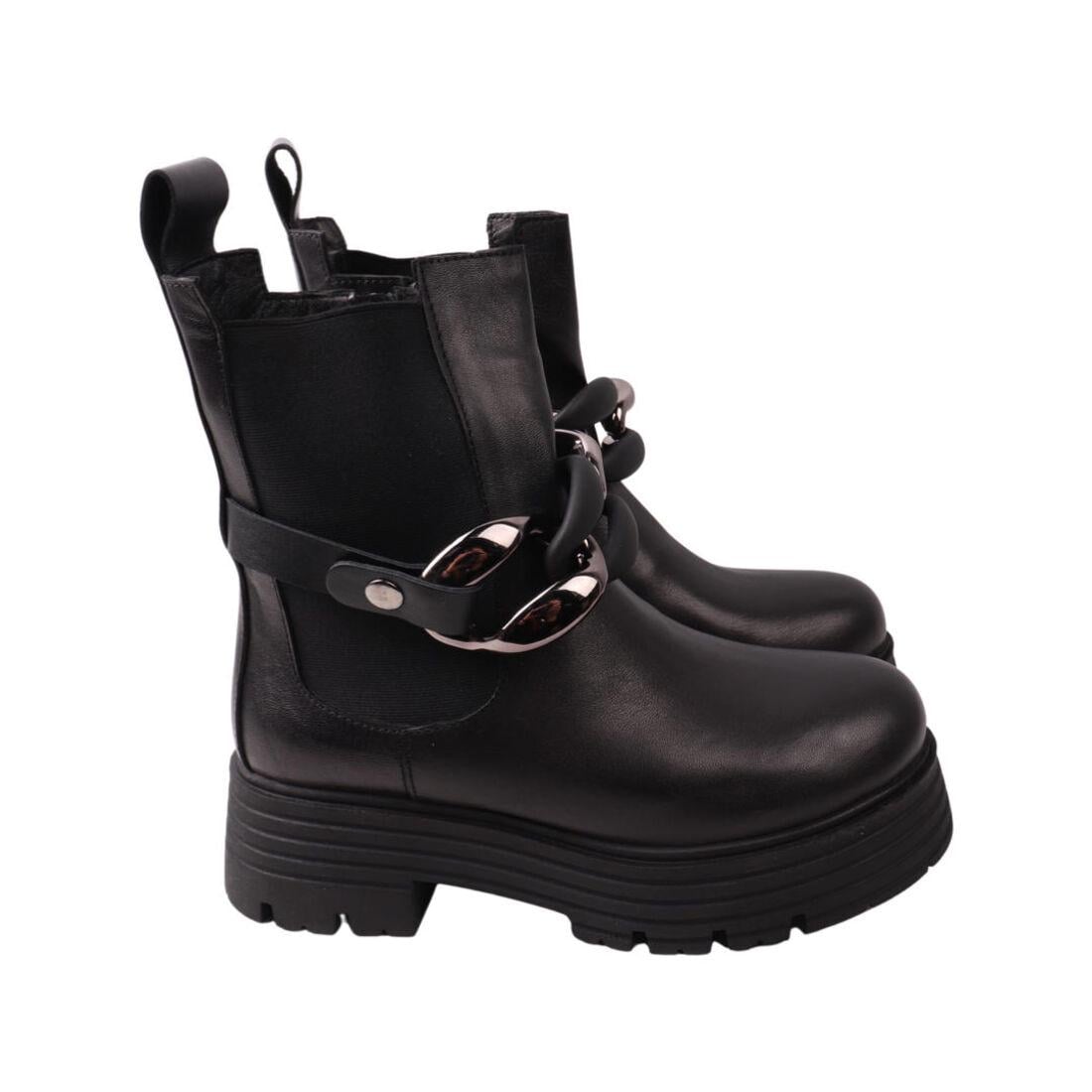 Ботинки женские Molly Bessa из кожи р. 37 Черный (283-22ZHC)