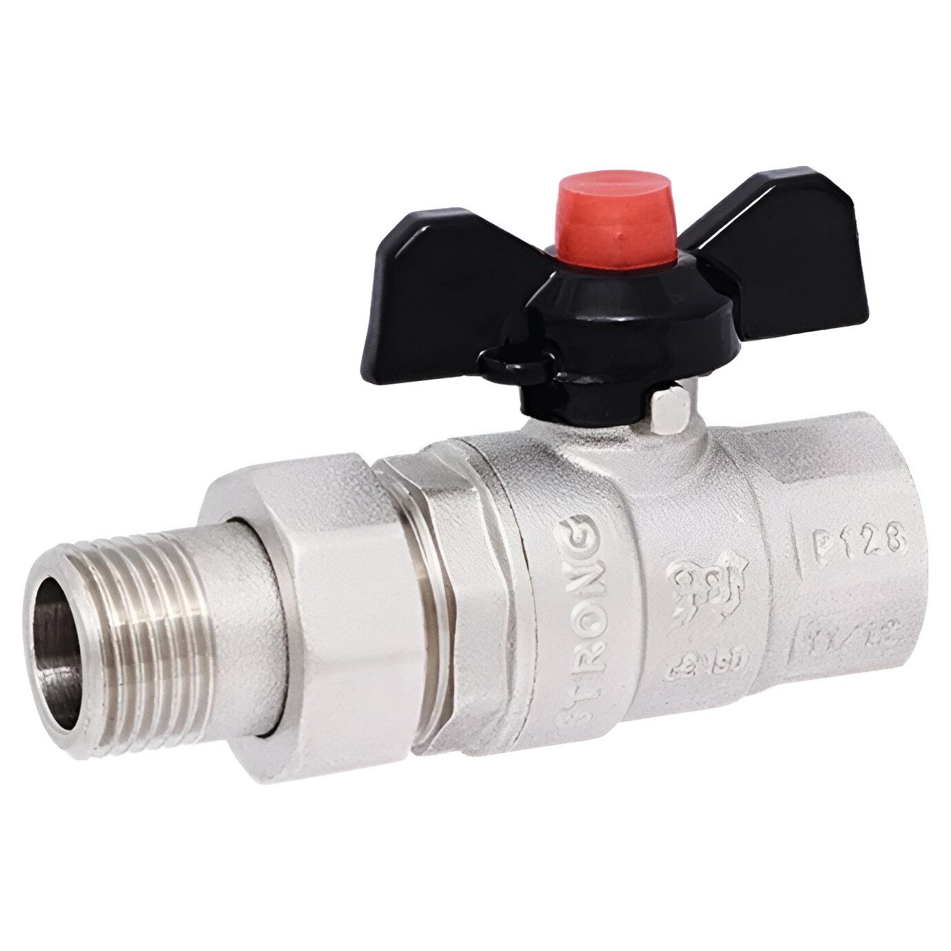 Кран американка Profactor STRONG 1/2" с ручкой бабочка (AKD7882)