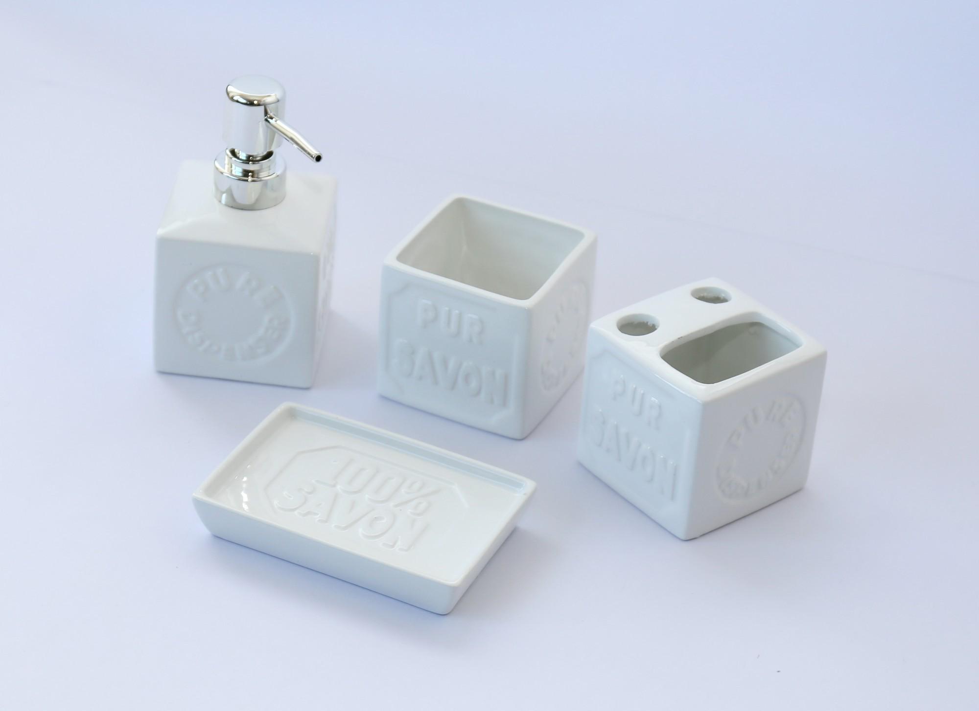 Набір для ванної Ceramic Set 4 предмета Білий (32817)