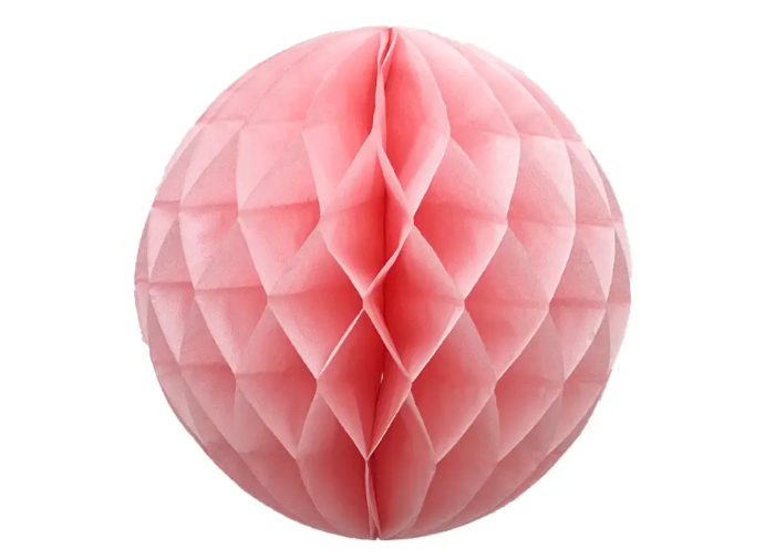 Шар сота из бумаги для праздника 20 см Розовый (051319)