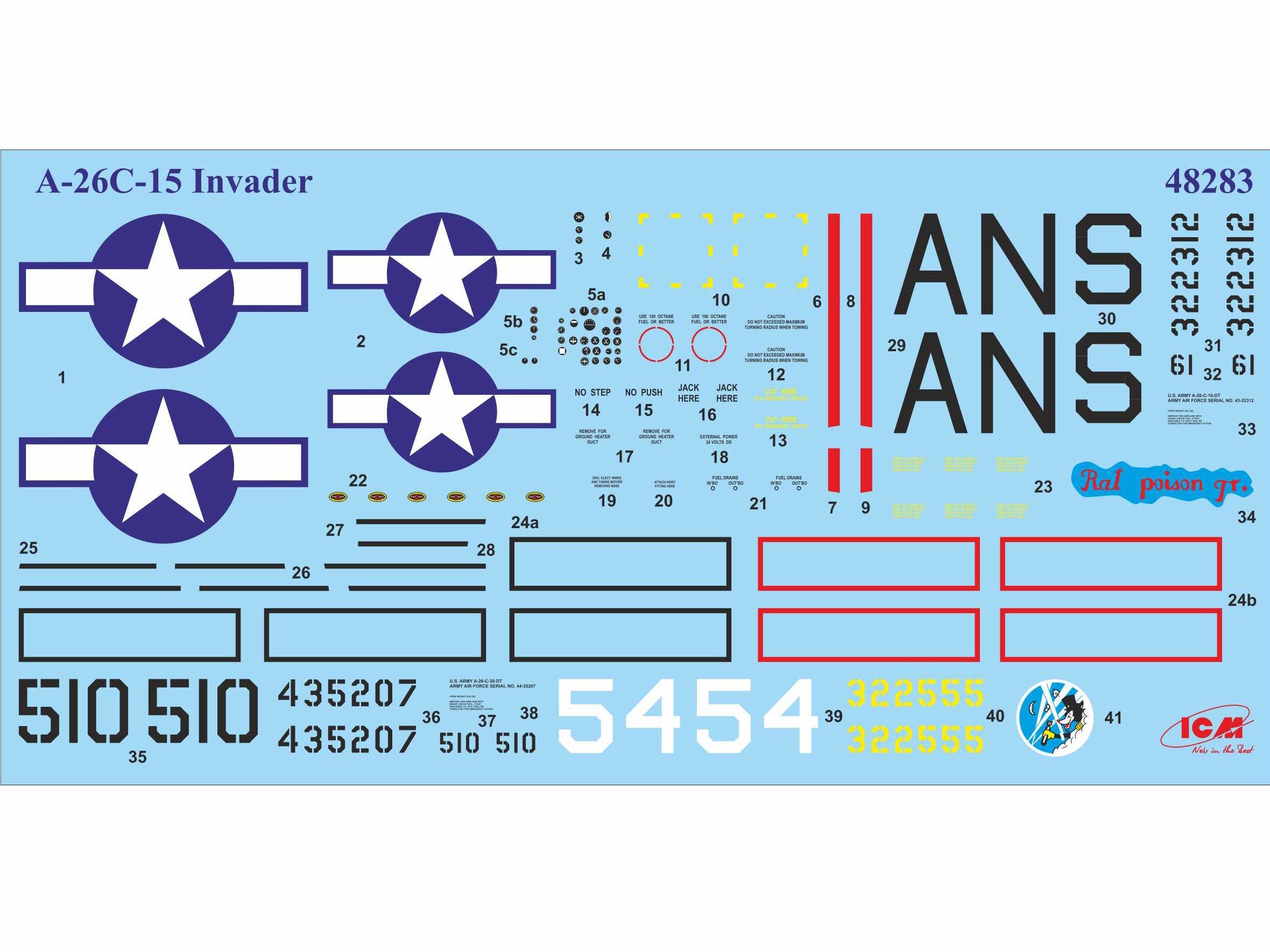 Збірна модель ICM A-26С-15 Invader з пілотами та наземним персоналом (48288) - фото 14