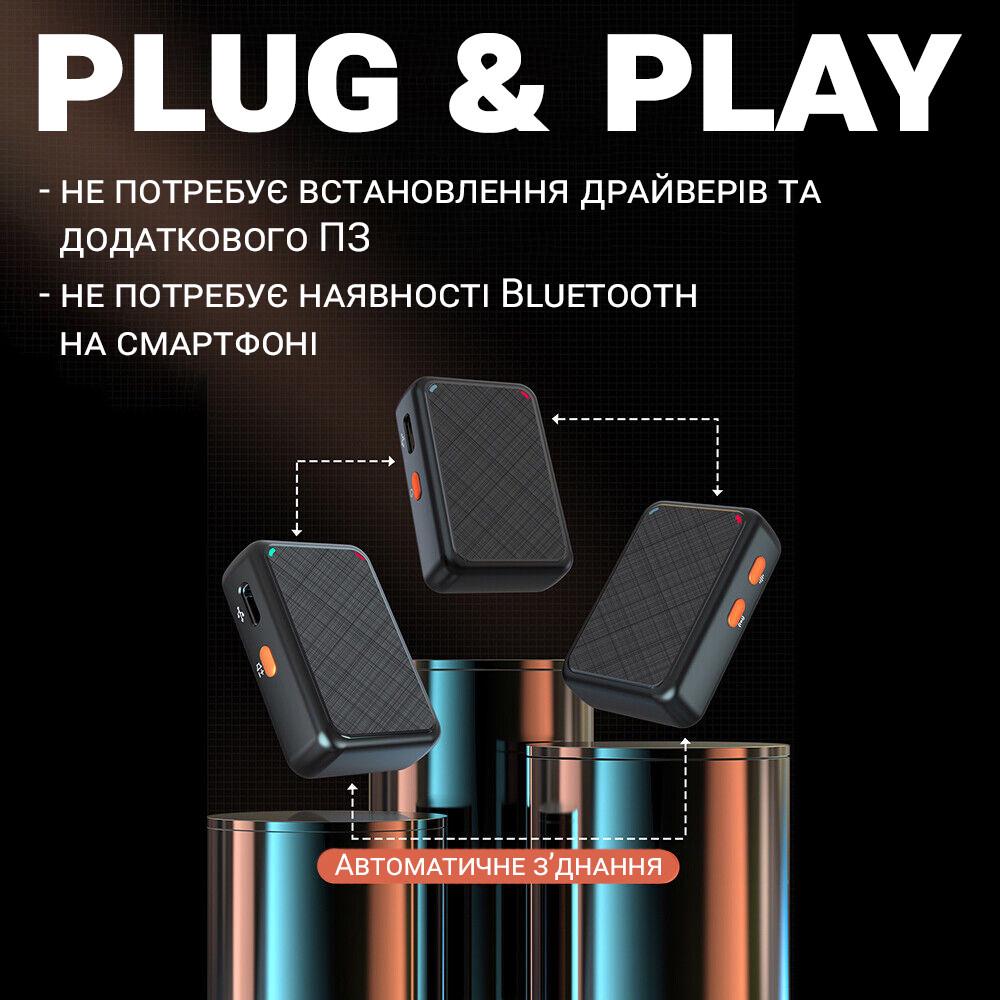 Радиосистема беспроводная Savetek P39-2 Type-C для Android смартфонов/планшетов с 2-мя петличными микрофонами - фото 8