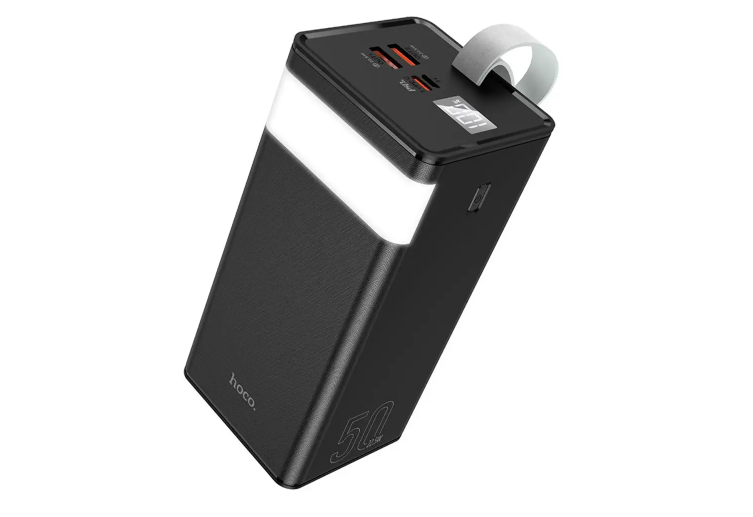 Повербанк Hoco J86A 50000 mAh QC22,5W/PD20W с быстрой зарядкой и фонарем Black