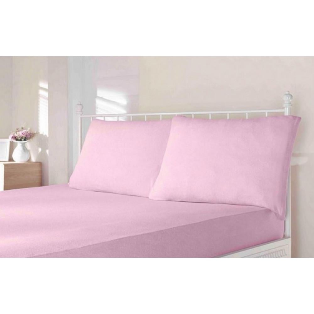 Простирадло Maison D'or трикотажне на гумці 180x200 см з наволочками 2 шт. 50x70 см Pink (2000022265626) - фото 3 Простирадло Maison D'or трикотажне на гумці 180x200 см з наволочками 2 шт. 50x70 см Pink (2000022265626) - фото 3