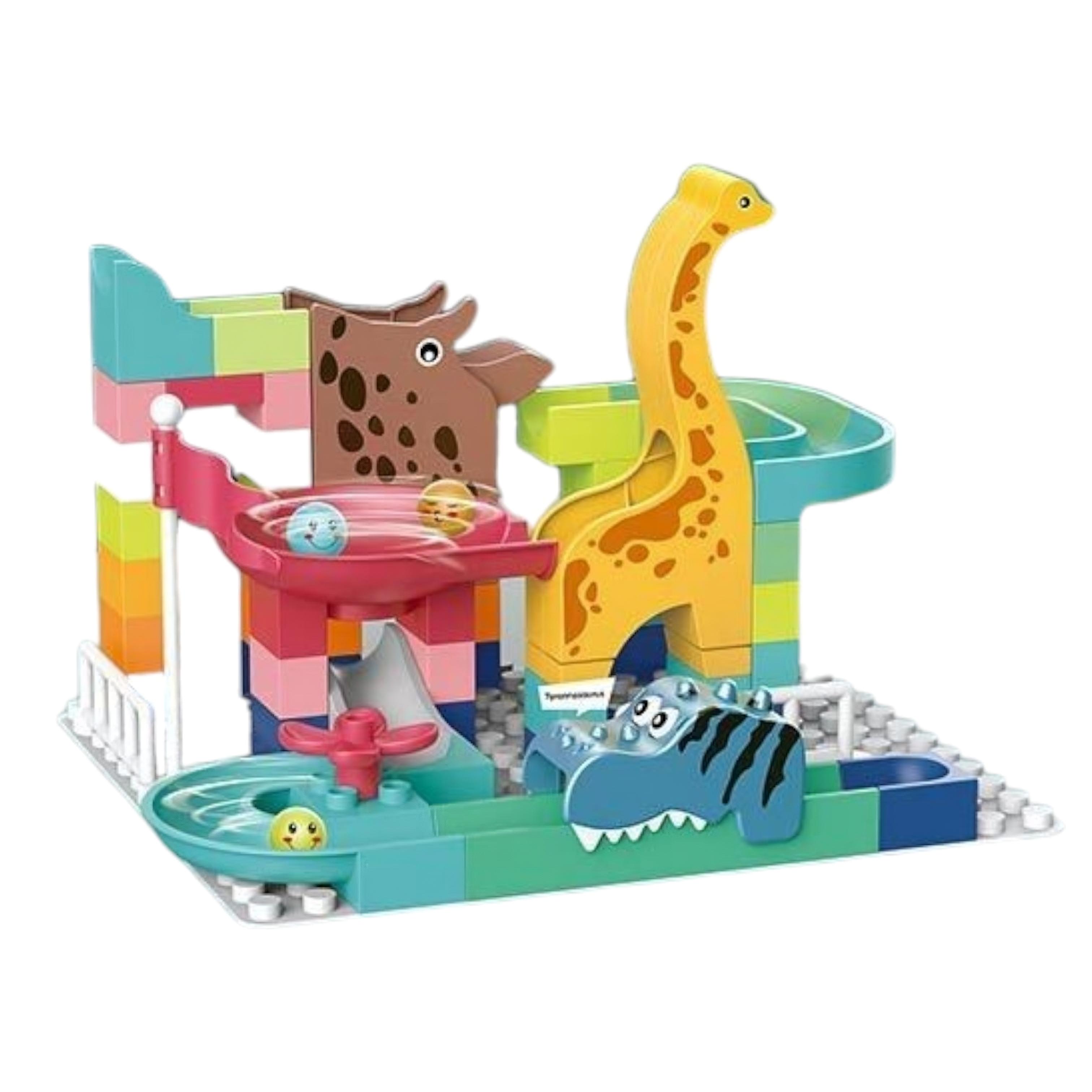 Конструктор игровой Дино-парк 8001 горки и шарики 62 эл. (28536059)