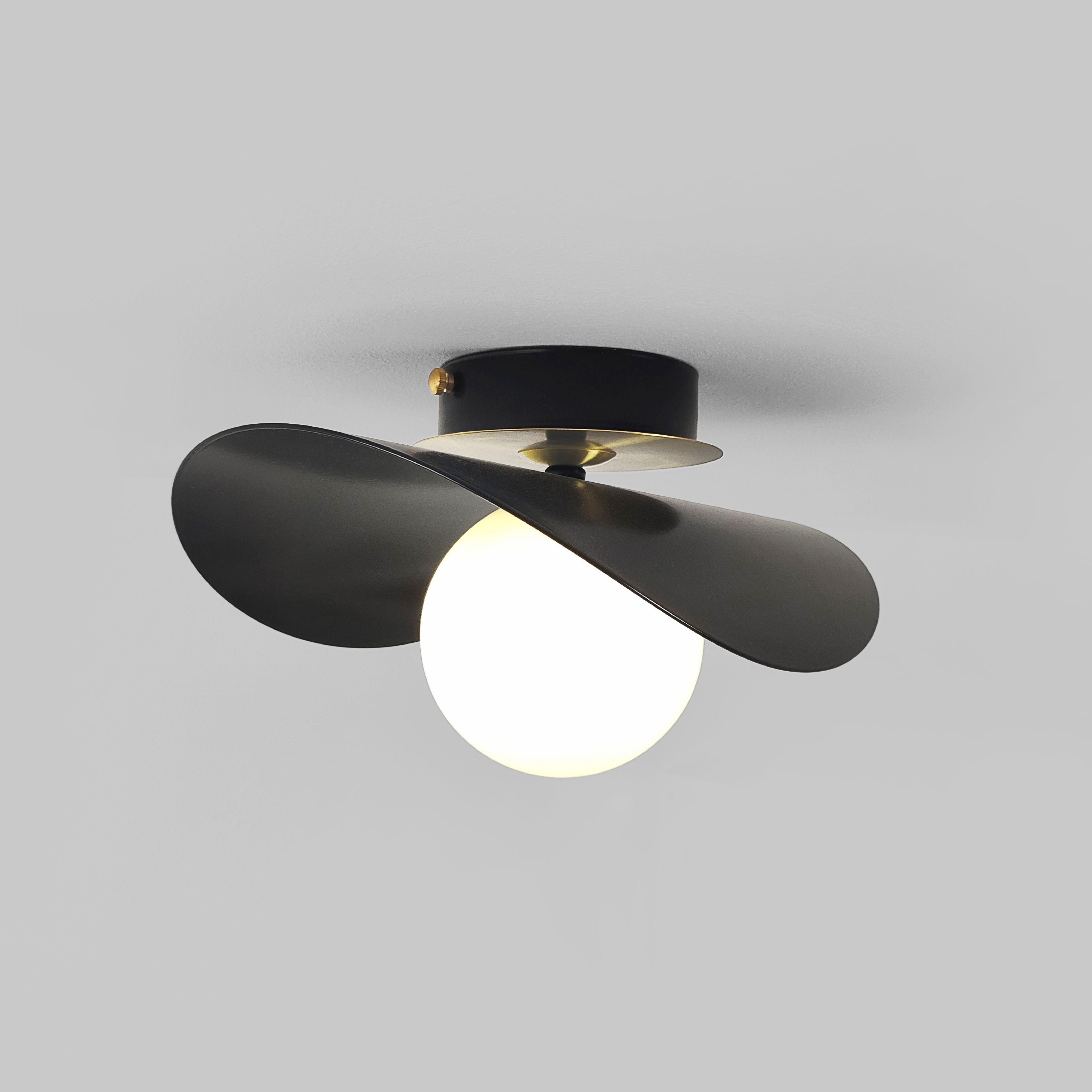 Потолочный светильник Gaff Design с деталями из латуни Черный (BRASS88)